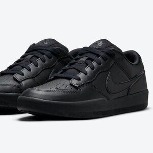 Nike SB Force 58 Prime Leather Black Skate Shoes